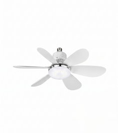 Sinbo SF-7708-W Ventilador de techo con control remoto e iluminación LED, Blanco